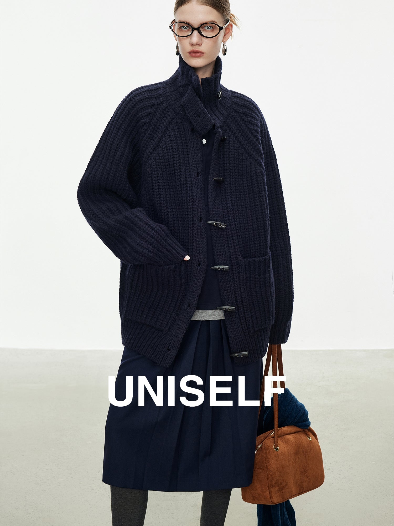 Horn Button Knit Coat_BDHL7978