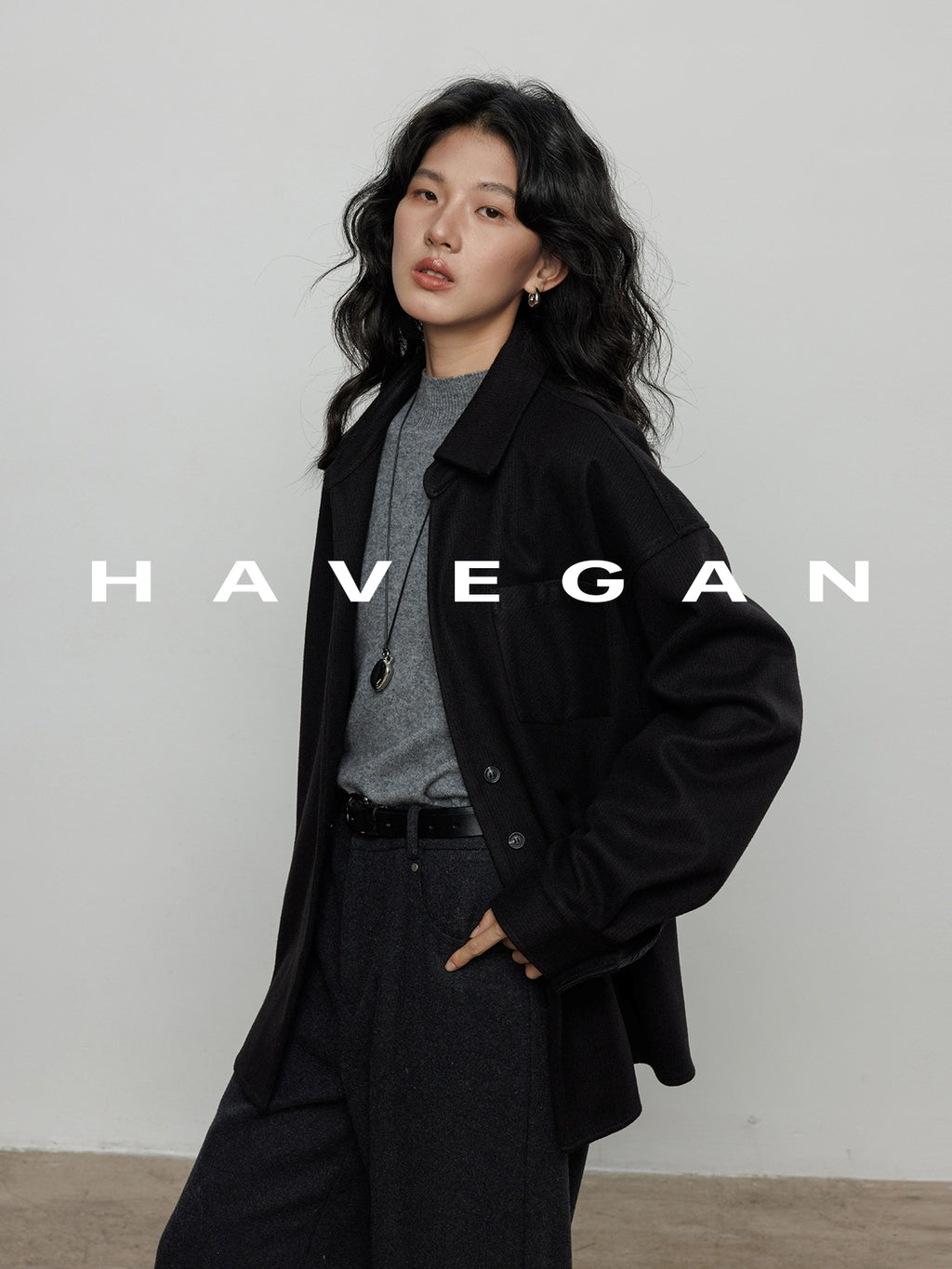 燈芯絨長袖襯衫_BDHL7970