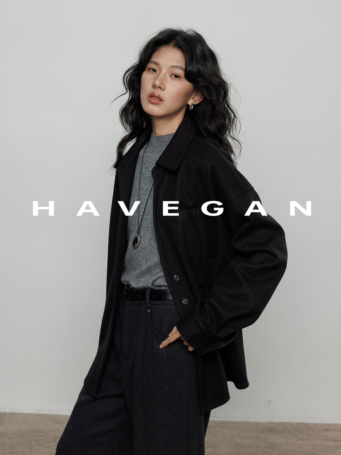 燈芯絨長袖襯衫_BDHL7970