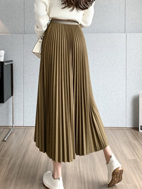 Irregular A-Line Pleated Skirt_BDHL7219