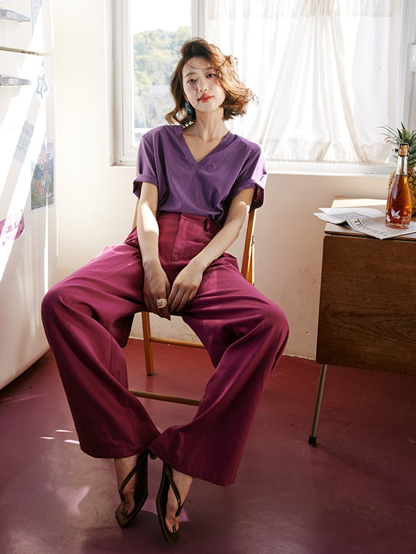 Loose-Fitting Casual Suit Pants_BDHL7472