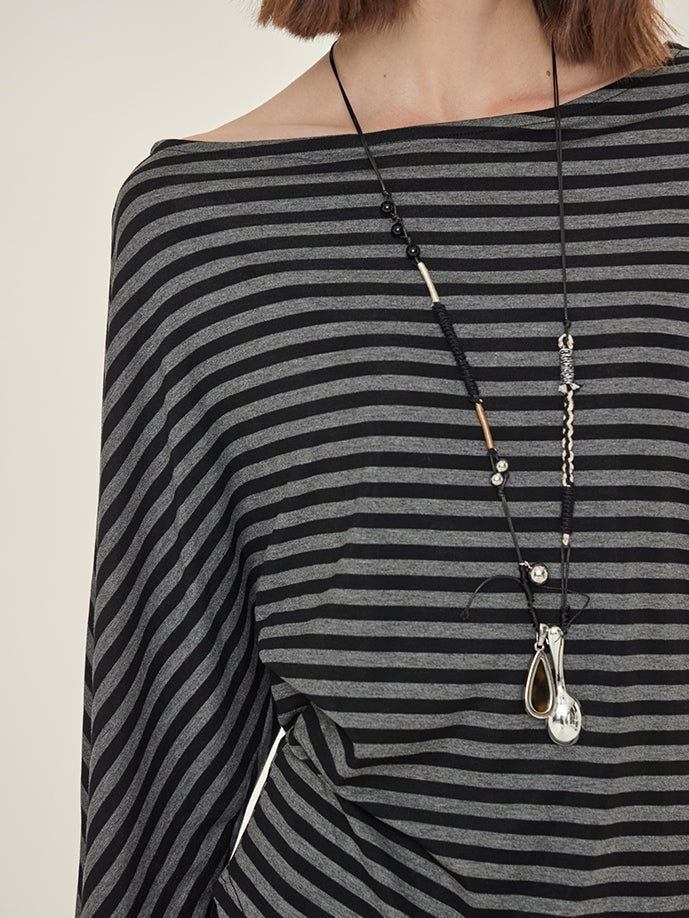 Striped Tops Or Stretch Slim Skirt_BDHL7739