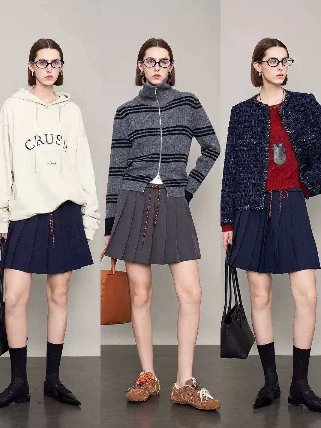College String Pleated Skirt_BDHL6618