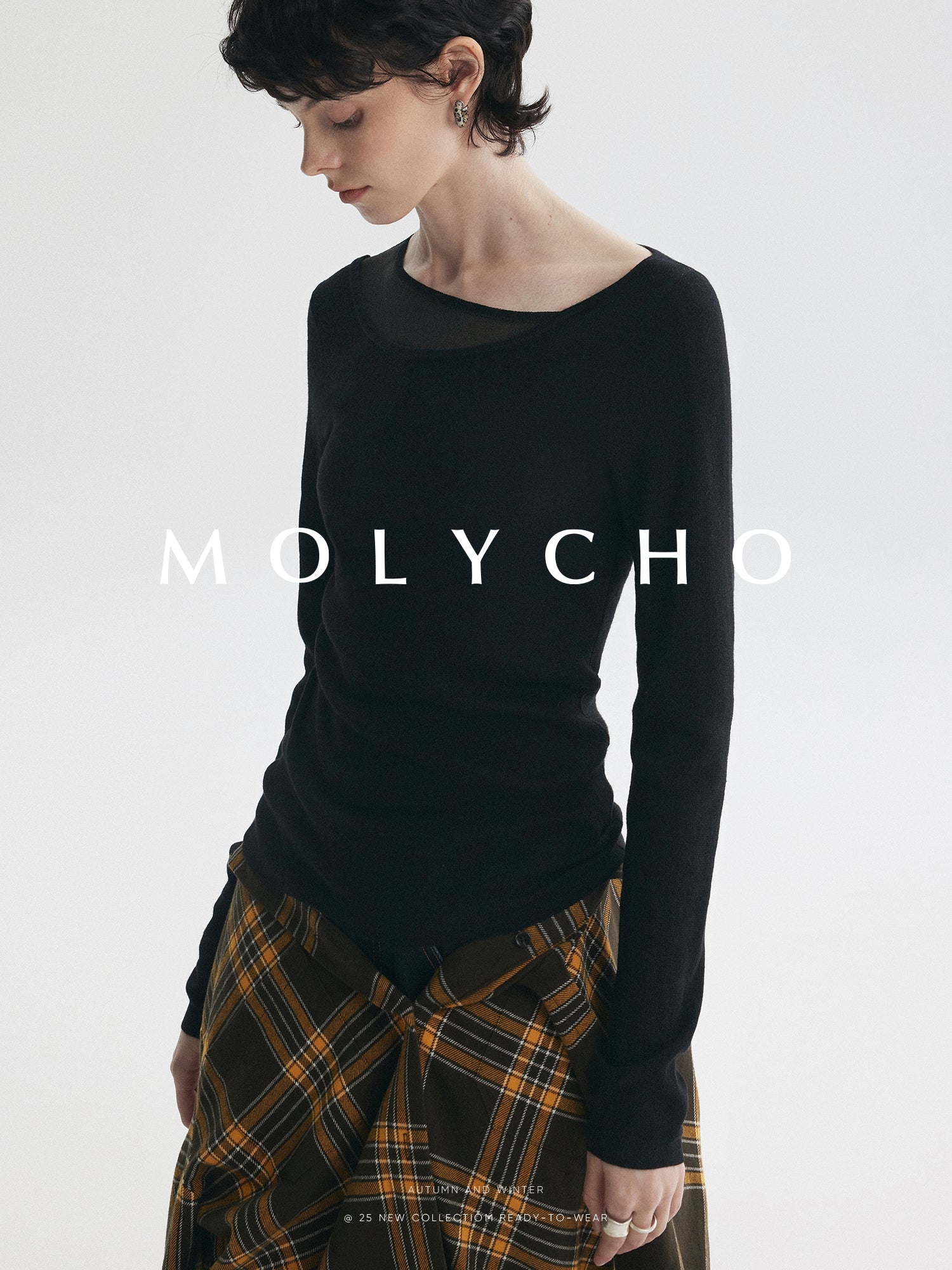 Faux Two-Piece Sheer Tops_BDHL7732