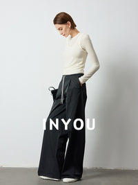 Retro Drawstring Straight Pants_BDHL6400