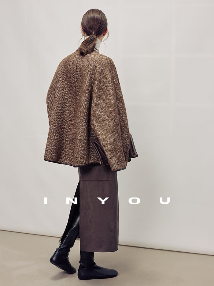 Collarless Cape Coat_BDHL7982