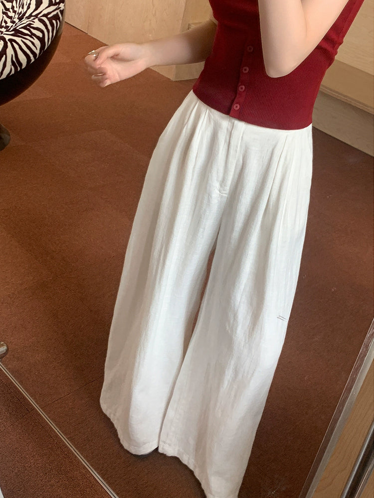 Lazy Linen Wide Leg Pants_BDHL6220