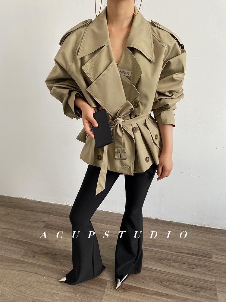 Two-Layer Short Trench Coat_BDHL6471