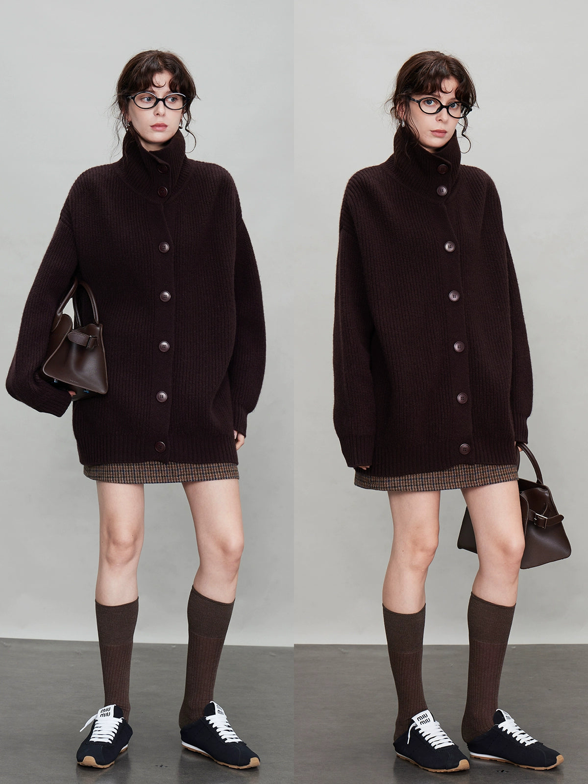 厚針織長版翻領開襟衫_BDHL7942