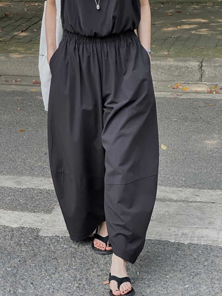 Curved Loose-Fitting Carrot Pants_BDHL7525