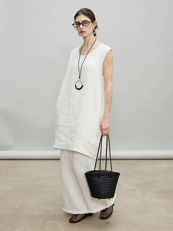 Loose Sleeveless Vest Or Wide Pants_BDHL7190