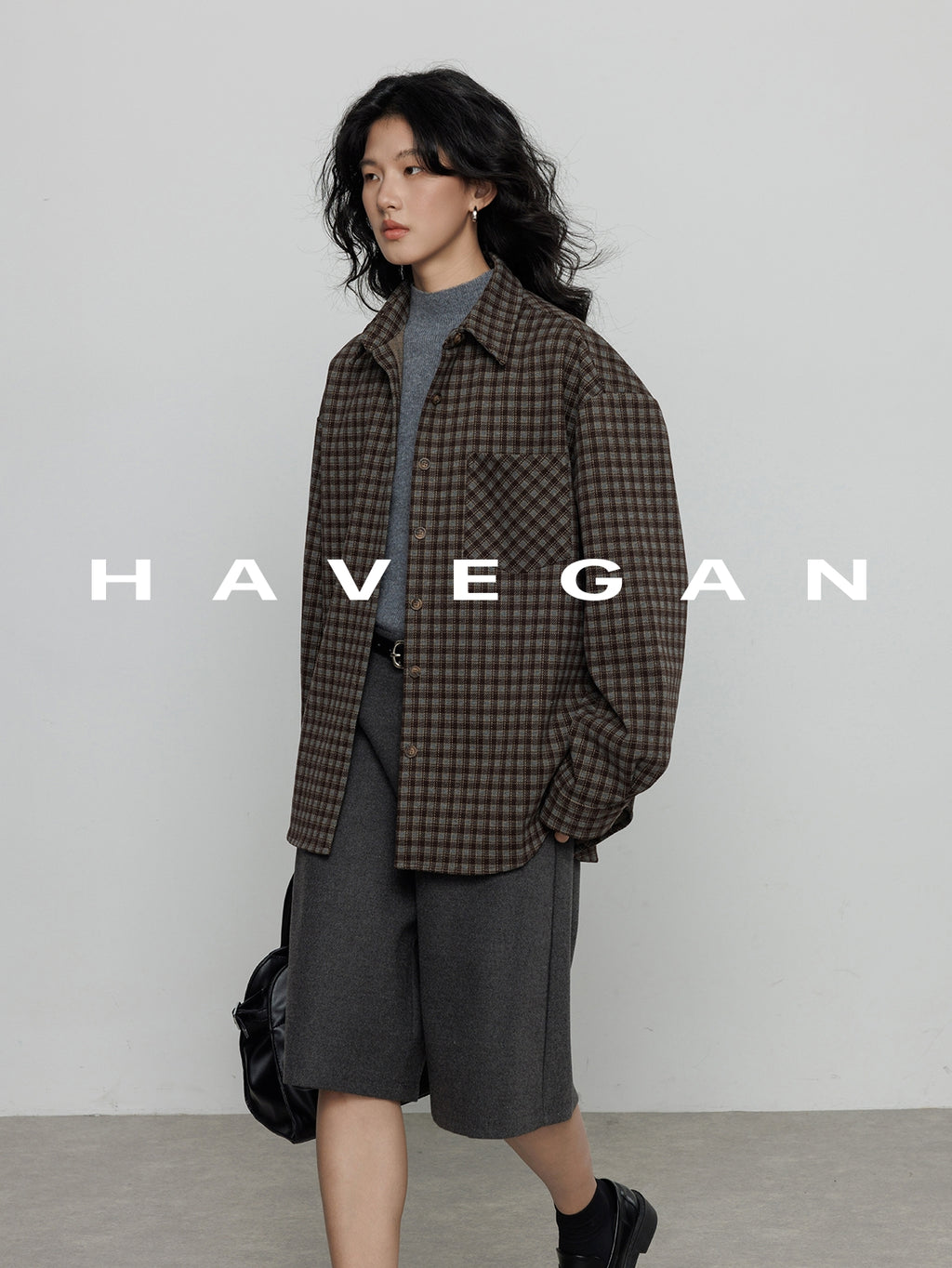 格紋磨毛棉襯衫_BDHL7960