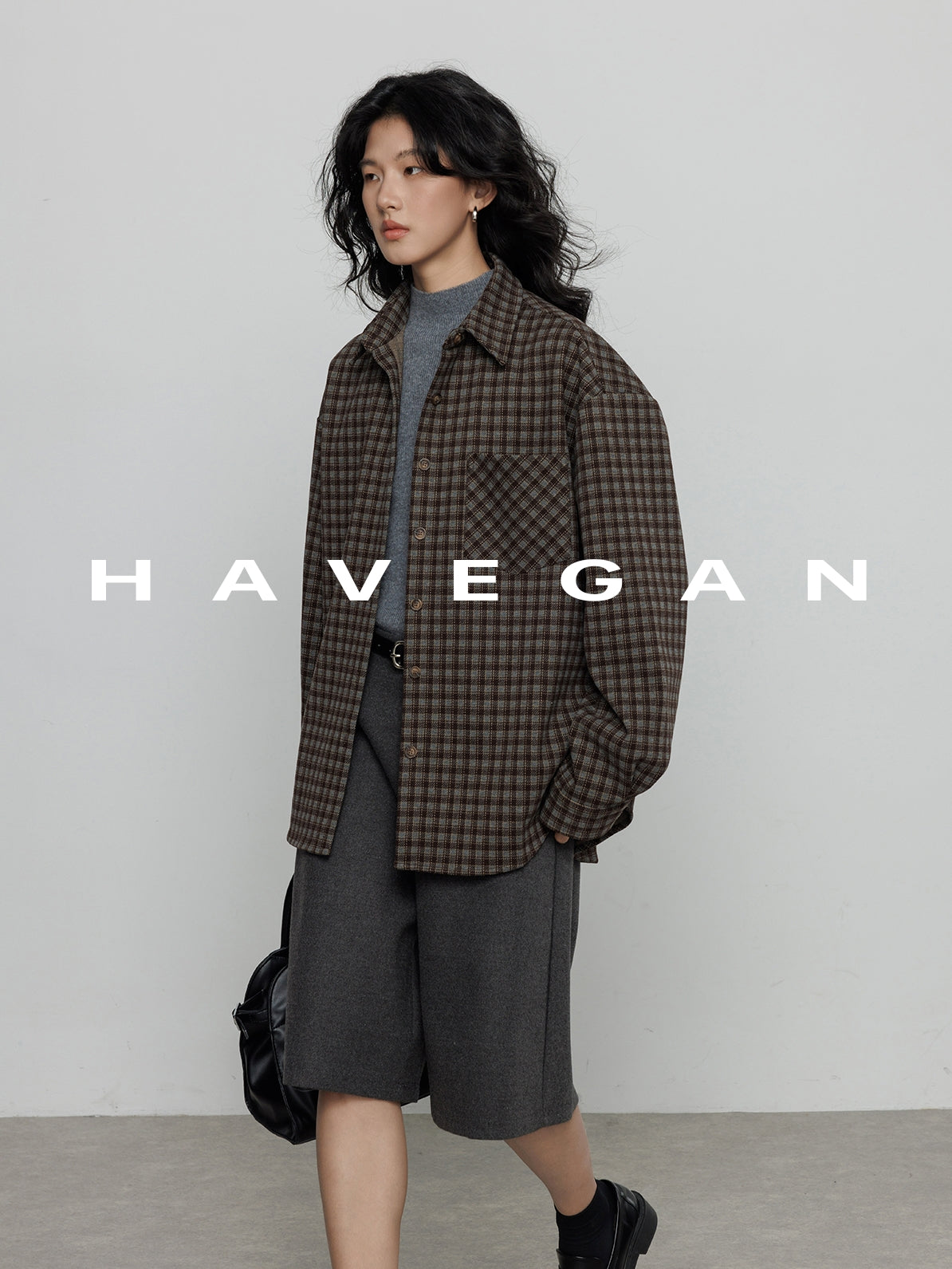 格紋磨毛棉襯衫_BDHL7960