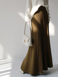 Large Drape Long Knitted Skirt_BDHL6719