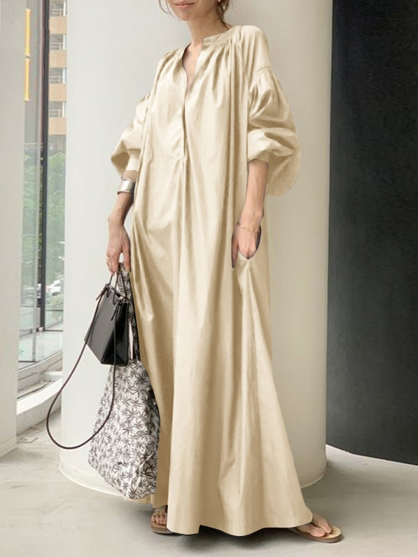 Stand Collar Sleeveless Dress_BDHL7224