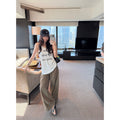 Gathered Hem Wide-Leg Pants_BDHL8343