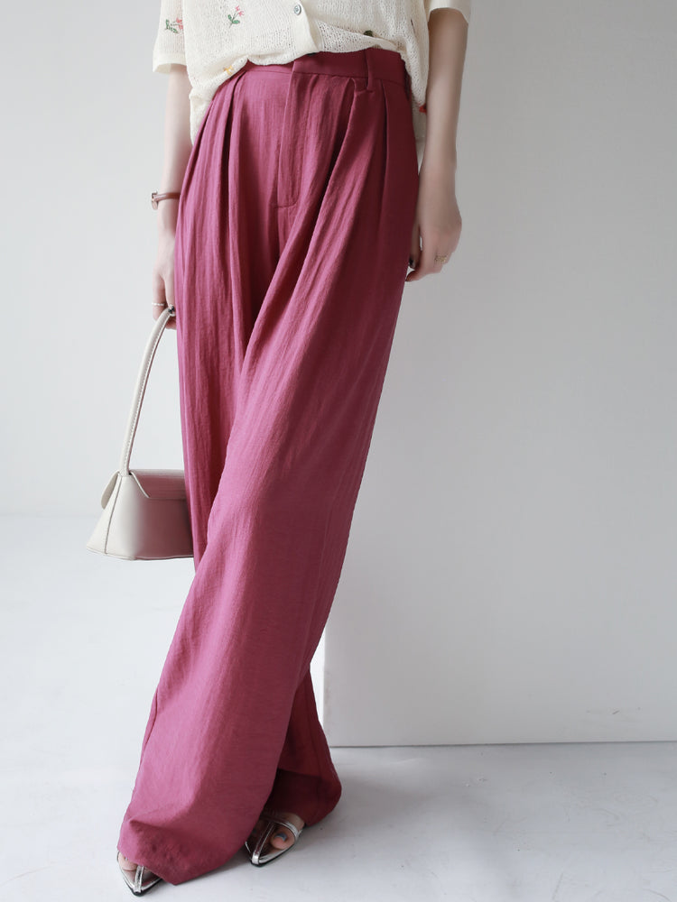 Pink Dyed Loose Wide Pants_BDHL6516