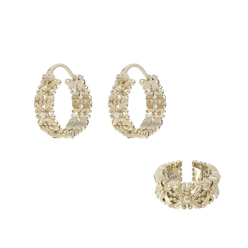 Iris Flower Hoop Earrings_BDHL8474