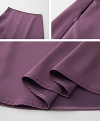 Purple Slim Long Skirt_BDHL6014