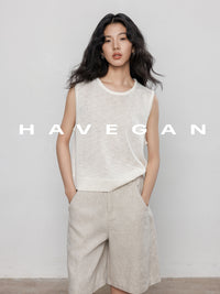 Round Neck Sleeveless Tops_BDHL7233