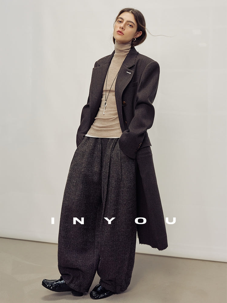 Lapel Collar Mid-Length Coat_BDHL7985