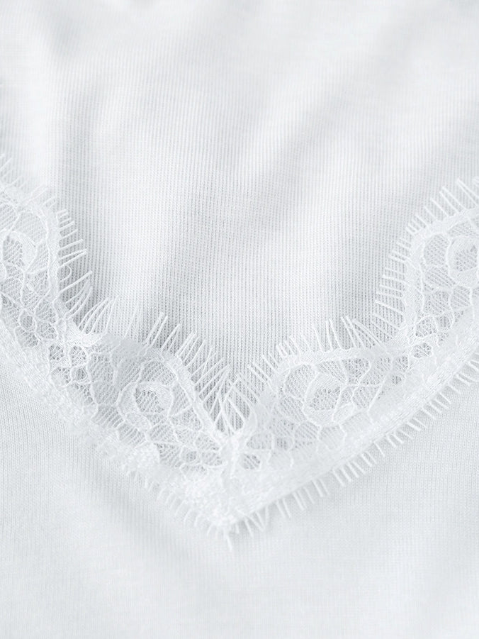 蕾絲V領長袖上衣_BDHL8058