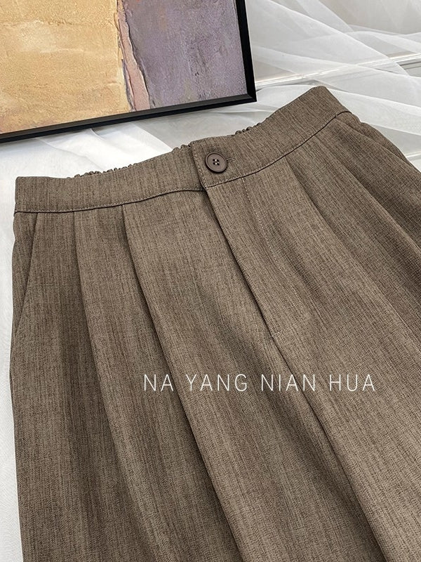 Retro Drape Pleated Pants_BDHL7818