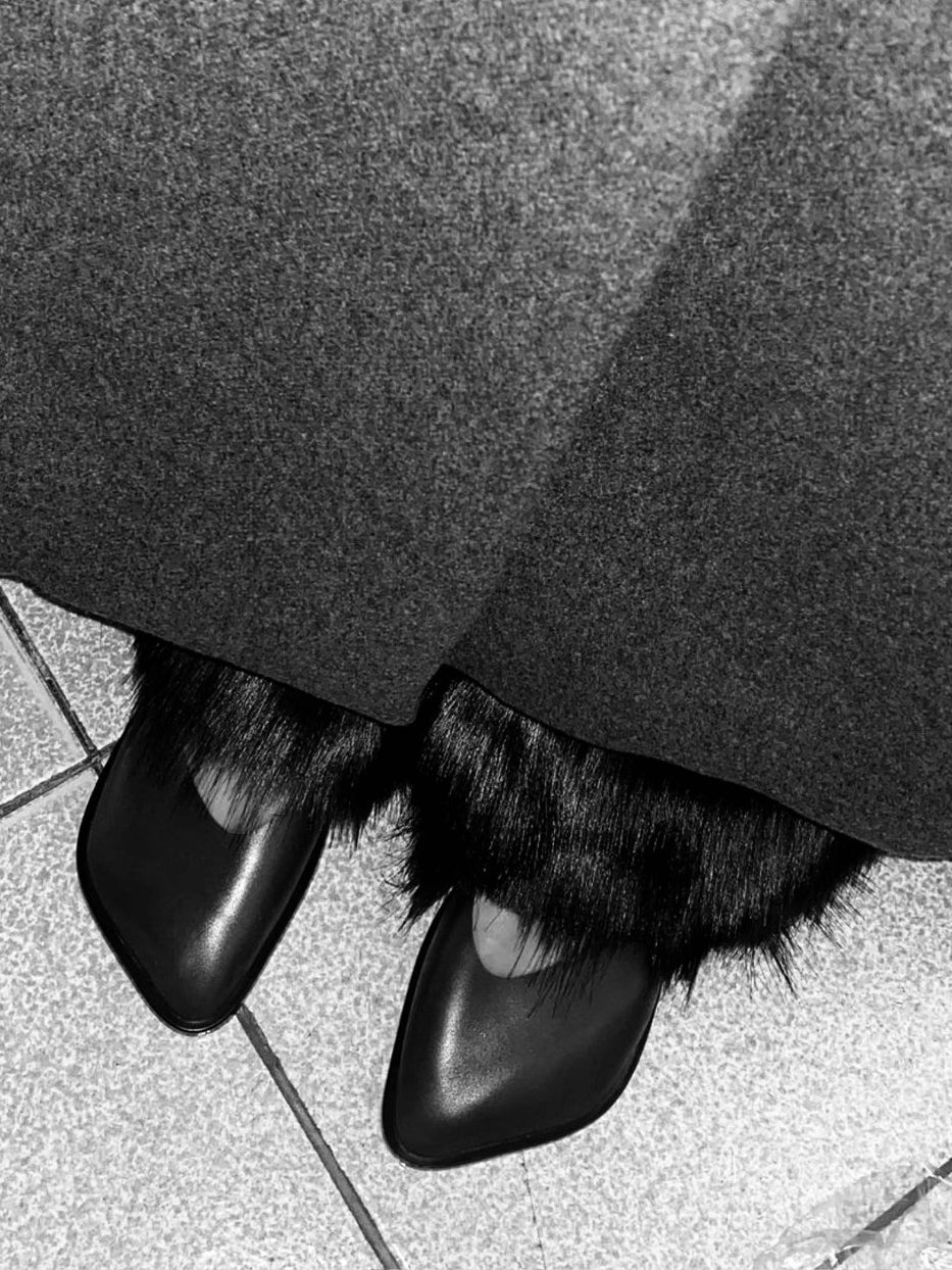 Toe Diagonal Buckle Shallow Shoes_BDHL7455