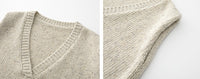 V-Neck or High-Neck Knitted Vest_BDHL6593