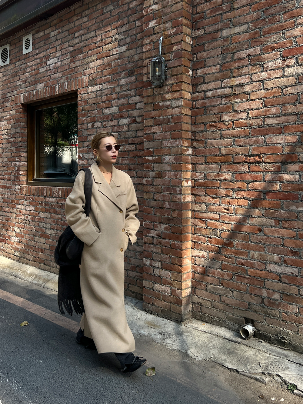 Double sided long woolen coat_BDHL5422