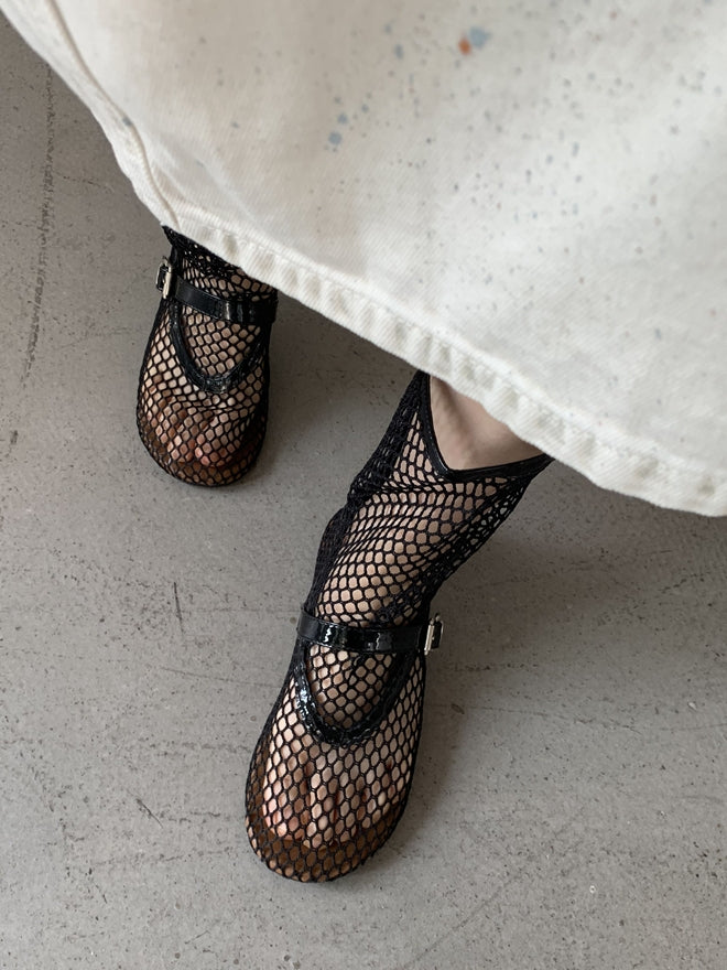 Mesh Fishnet Sandals_BDHL7460