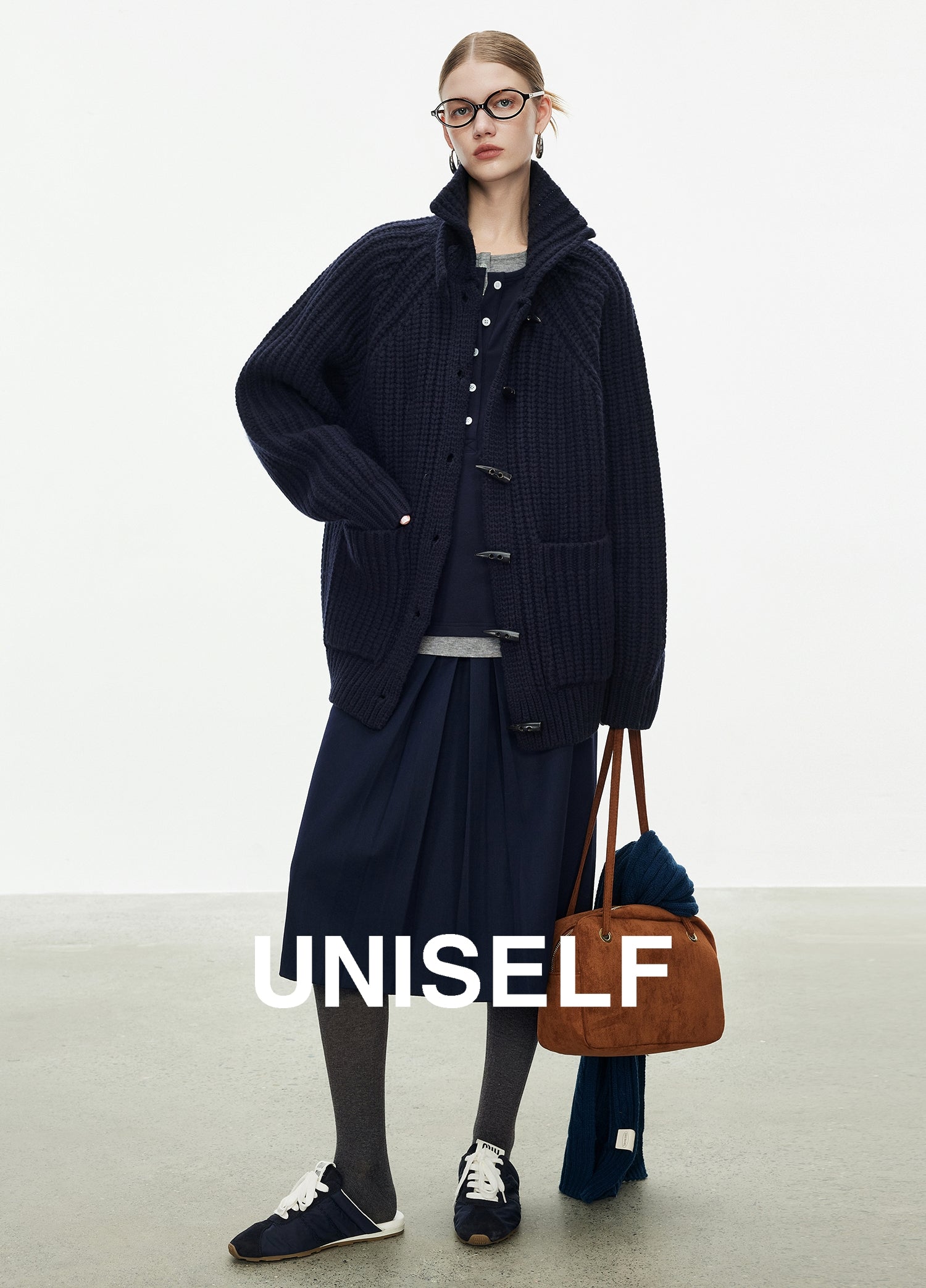 Horn Button Knit Coat_BDHL7978