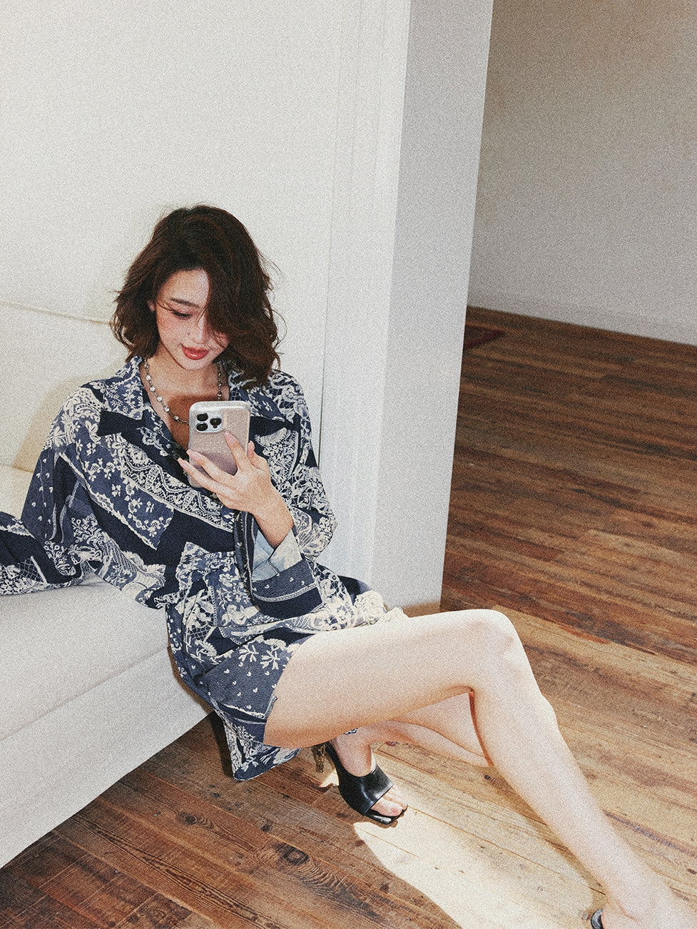 Loose-Fitting Shirt Jumpsuit Shorts_BDHL7538