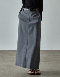 High Waist Straight Long Skirt_BDHL6484