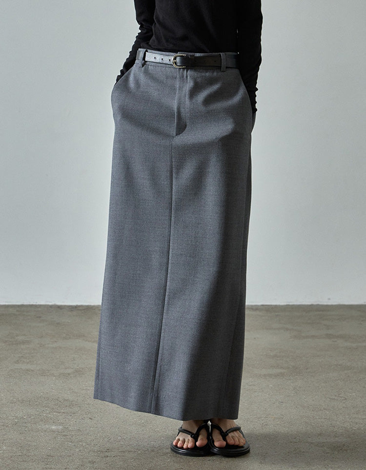 High Waist Straight Long Skirt_BDHL6484