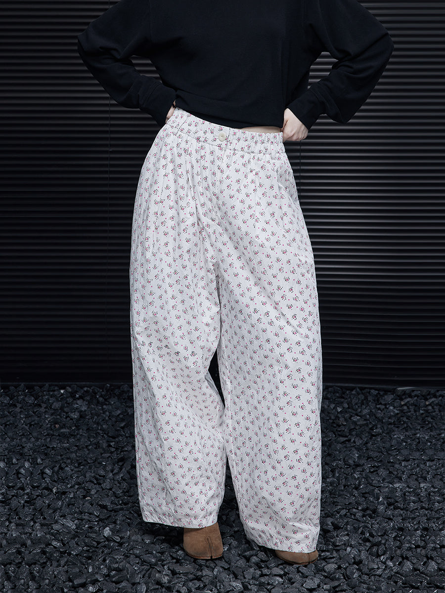 Floral Print Wide-Leg Pants_BDHL7872