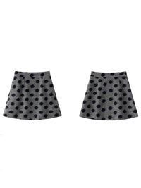 Polka Dot Simple Mini Skirt_BDHL6752