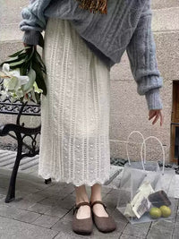 French Lace Long Skirt_BDHL6828