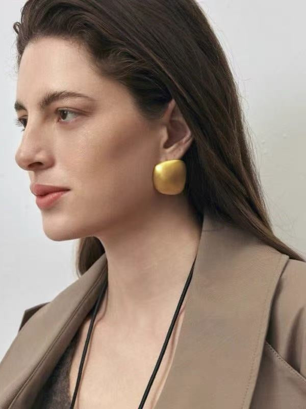 Geometric Pendant Necklace Or Pierced earrings_BDHL7443