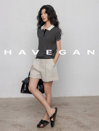 Polo Collar Border Tops_BDHL7232