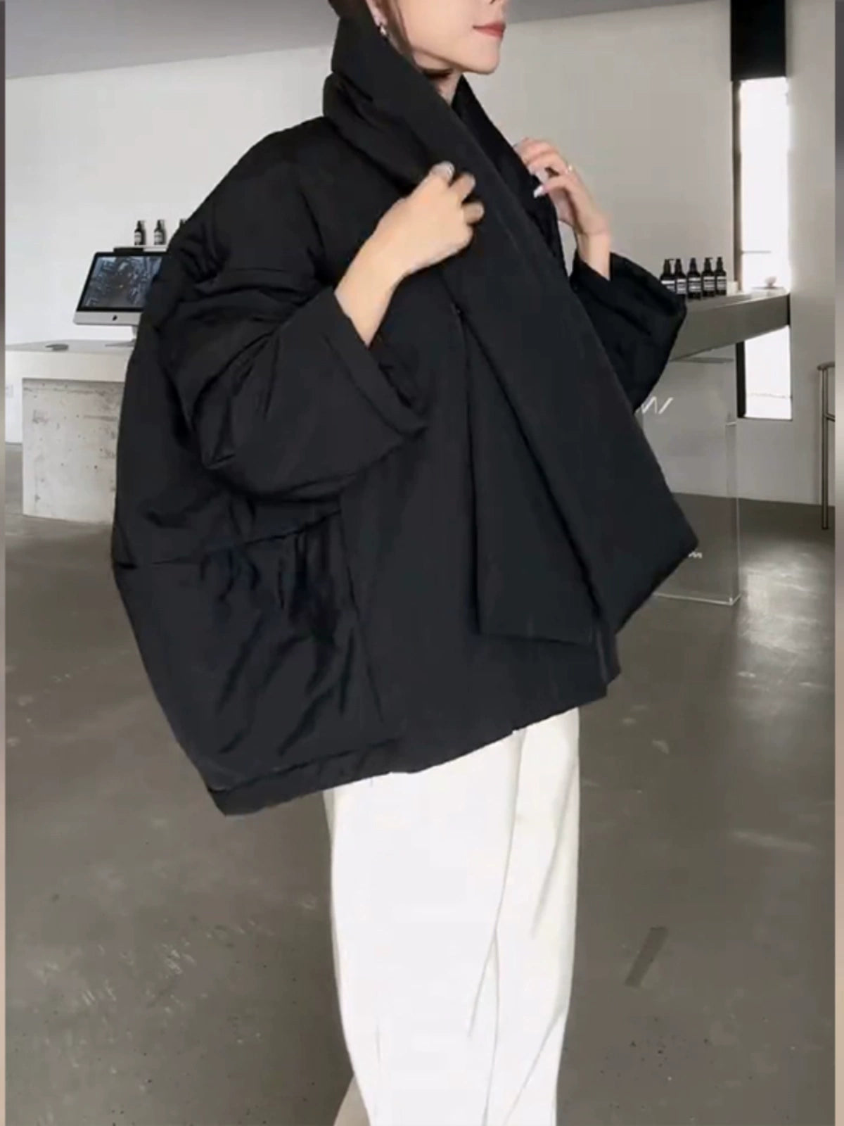 Black padded jacket_BDHL8030