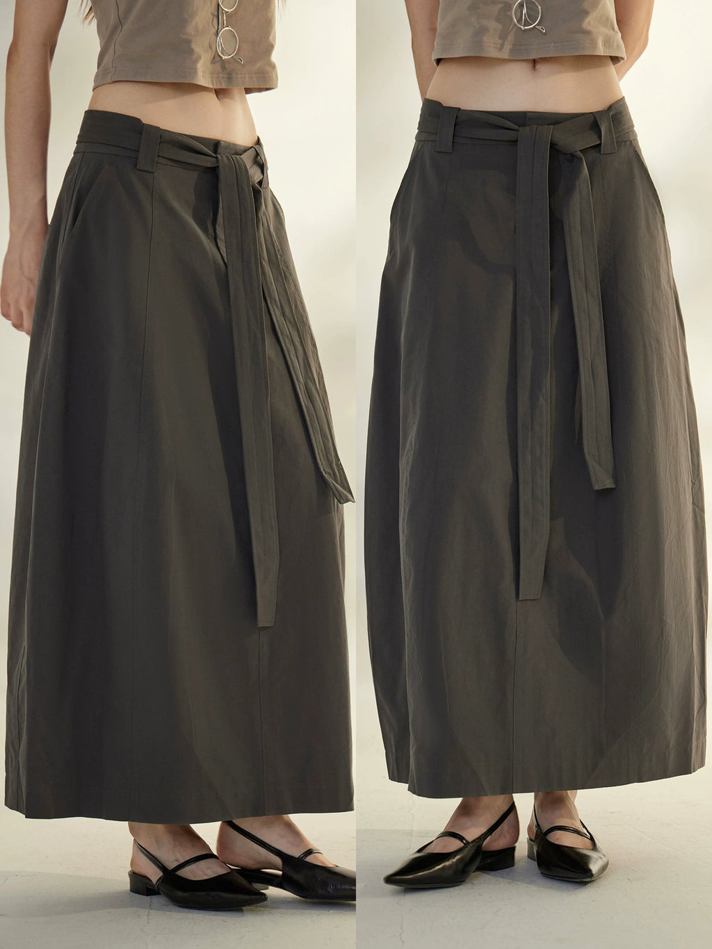 Wide-Belted Long Skirt_BDHL7692