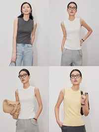 Because of the pine loose all-match bottomless sleeveless top TANK classic bean style super thin white slim backless woman 