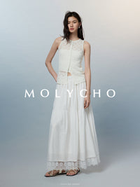 Knitted Hollow Sleeveless Tops_BDHL7433