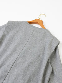 Asymmetric Round Neck Sweatshirt_BDHL7014