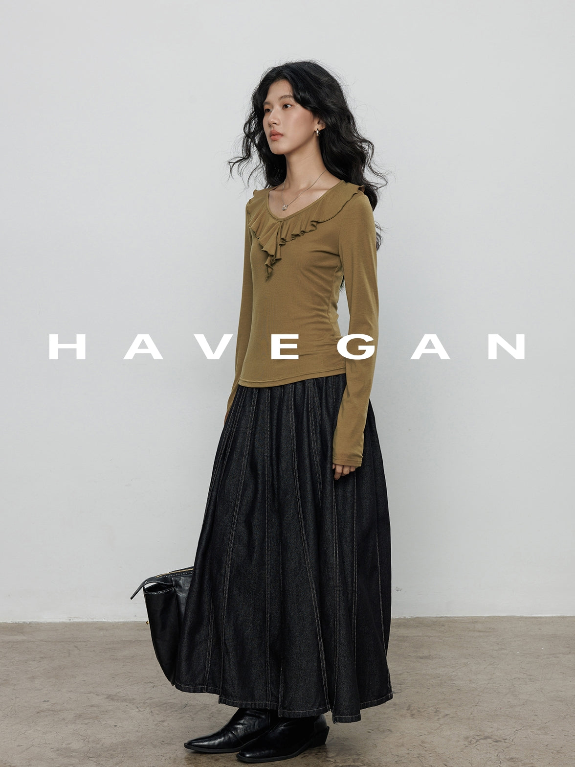 高腰牛仔裙_BDHL7892