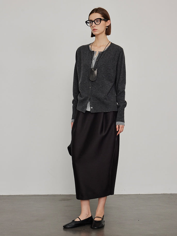 High-Waisted Pleated Bud Skirt_BDHL6491