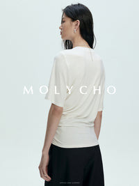 Waist-Slimming Short-Sleeved Tops_BDHL7388