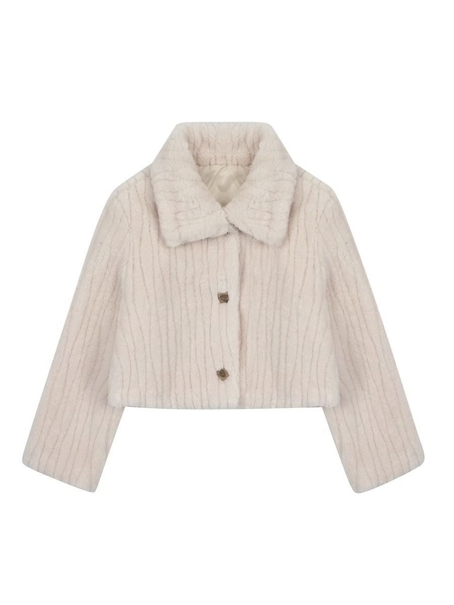 Stand-Collar Thick Short Coat_BDHL7822