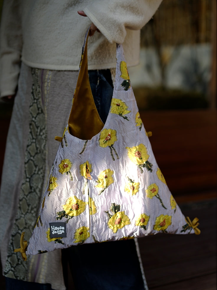 Floral Shoulder Basket Bag_BDHL7070